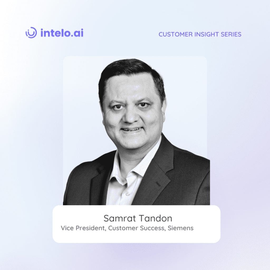 Samrat Tandon, Global Vice President of Customer Success at Siemens Digital Industries Software, shares insights on stakeholder mapping, portfolio ownership, and fostering cross-team collaboration. Explore the strategies that define success in Siemens' customer-centric approach.